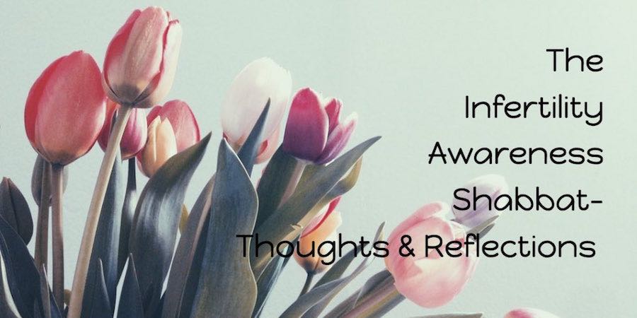 Tulips background for text The Infertility Awareness Shabbat- Thoughts and Reflections